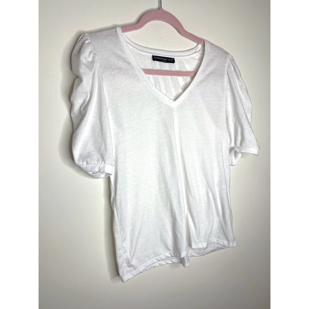 Nwot Generation Love Basic White Puff Sleeve Cott… - image 4